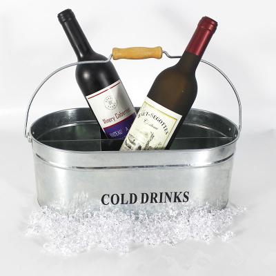 China Sustainable Custom Stainless Steel Ice Bucket Metal Ice Tubs And Drink Beverage Bucket For Parties for sale