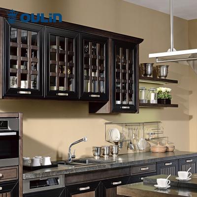 China Rustic USA Kitchen Furniture Cabinet Designs Modular Kitchen Set for sale