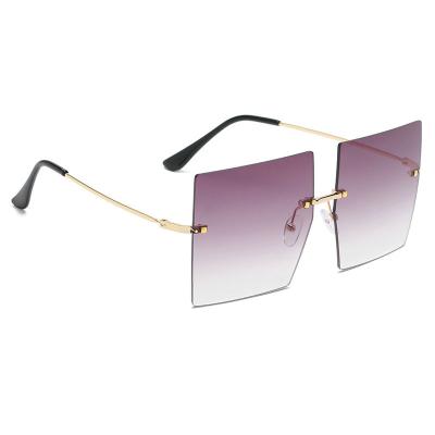 China Fashion Sunglasses Wholesale Dark Square Oversized Frameless Cycling Women Sports Sunglasses for sale