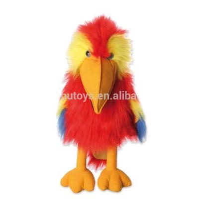 China Custom Kid Colored Plush Toy Festival Performance Bird Plush Hand Puppets for sale