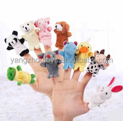 China Hot Sale Animal Cheap Price Plush Animal Finger Puppet Toy And Story for sale