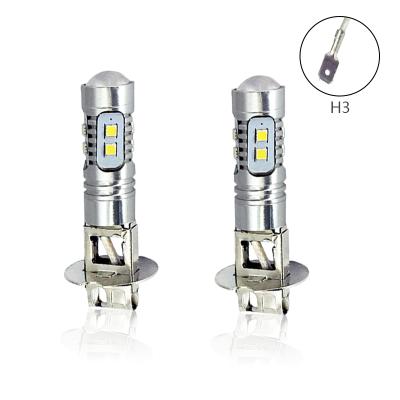 China TORIBIO Aluminum Driving Bulb Headlight PK22S H3 LED Lens 2323 Car 10smd Fog Light for sale