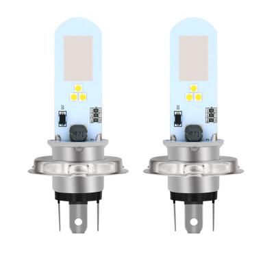 China Factory Hot Sale Aluminum LED H4 HB2 P43T Universal DC 10-30V 6SMD 3030 Flickerless Motorcycle Headlight for sale