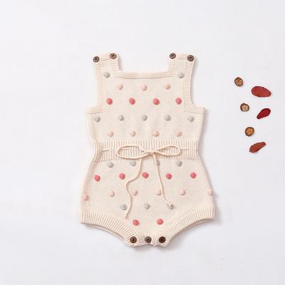 China 2021 Cotton Factory Baby Clothes Handmade Knitted Baby One-piece Suit Baby Romper for sale