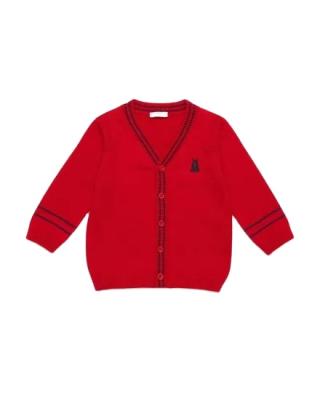 China Custom School Factory Baby Fashion School Uniform Cardigan Sweater Baby Clothes for sale