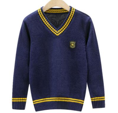 China International School Custom Primary School High School V-neck Sweater School Uniforms for sale