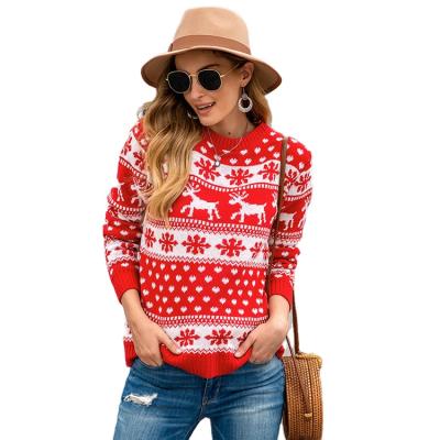 China The 2020 European and American autumn and winter women's QUICK DRY sweaters snowflake sweater Christmas sweaters for sale