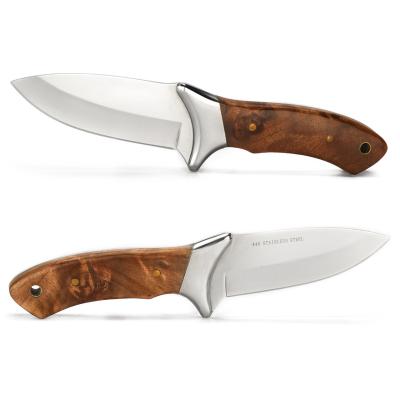 China NEW Non-Variable Blade Outdoor Fixed Knives Wooden Handle Hunting EDC Knife for sale