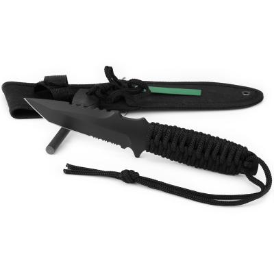 China RK Non-variable 0001 Outdoor Bushcraft Hunting Tactical Knives Nylon Paracord Rope Handle Knife for sale