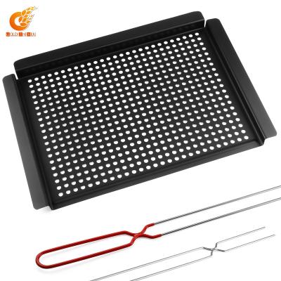 China Thermal Resistance Bq 3712 Non-Stick Grill Rust Resistant Non-Stick Grill Pan Easy For Use BBQ Grill Accessories Made From Durable Carbon Steel for sale