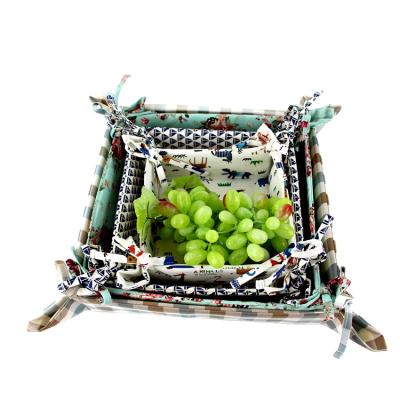 China China Wholesale Cheap Folding Cotton Food Serving Basket Buffet Bread Cotton Basket for sale