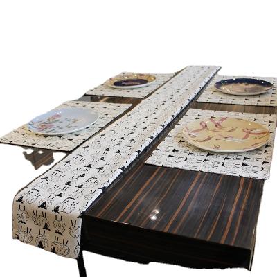 China Christmas stripe table runner/luxury canvas table runner table runner for wedding for sale