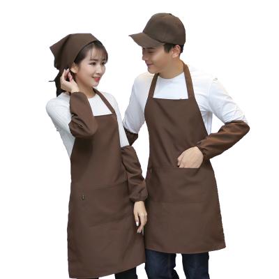 China OEM High Quality Cotton Washable Women Long Machine Cleaning Apron for sale