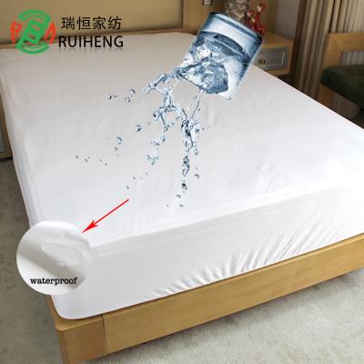 China Waterproof Factory Provided Waterproof Bed Pad Solid Color Simple Mite - Proof Bedspread Protective Mattress Cover Device for sale