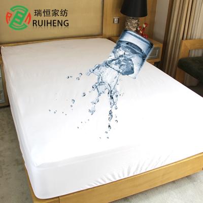 China Custom Factory Waterproof Dust Proof Ultrasoft Breathable Silent Mattress Cover Terry Mattress Protector 100% Waterproof Washable for sale