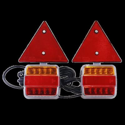 China High Quality Super Shine PC Lens Material Factory Design Lens PC Lens Truck Led Tail Light With Warning Triangle for sale