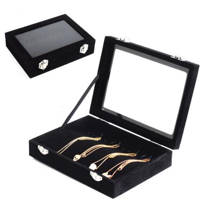 China Adult Velvet Jewelry Box Packaging Luxury High Quality Small Necklace Jewelry Boxes Storage Case for sale