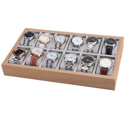 China New Arrival Solid Wooden Jewelry Display Trays With 12 Pillows Bracelet Watch Storage Jewelry Store Display Tray for sale