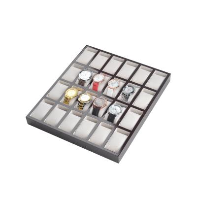 China Wooden Manufacturers Spot Wholesale Unique Paint 24 Watch Display Tray Display Rack Watch Storage Box Display Dish for sale