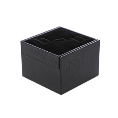 China Other Hot Selling Custom Case Ring Storage Box Earring Gift Packing Box Logo Black Cuff Links Gift for sale