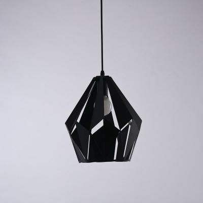 China Simple Modern Hollow Chandelier Modern Bedroom Hood Creative Hollow Chandelier Dining Single Head Bar Lamp, Black for sale