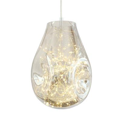 China Modern Wide Chandelier Glass Shade Metal Joint 5W Light String For Living Room Bedroom Dining Room Home for sale