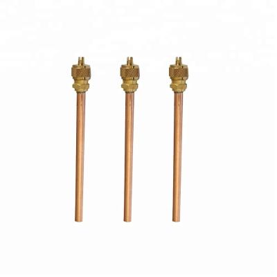 China Brass Fit Refrigeration Parts Schrader Valve Pin Valve Access Valve for sale