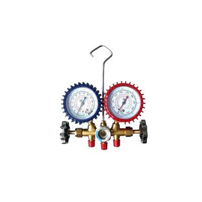 China General Refrigerant Test Double Pressure Gauge Set Meter Diverse Refrigeration for sale