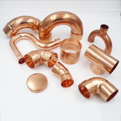 China Copper Duct Elbow Copper Fittings For Frigeration And Reducing Air Conditioning Spare Parts for sale