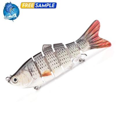 China ABS Plastic 6 Segmented Artificial Fishing Lure Top Water Fishing Lures for sale