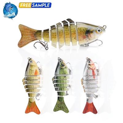 China 15.5g Action 100mm Live Fish Classic Plastic Hard Artificial Bait 7 Section Multisection Swimming Lure Fishing Lure for sale