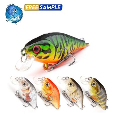 China ABS Plastic Manufacturing Mini Crank Baits Bass Lure Feather Tail Hardcore Crankbait Plastic Lure for sale