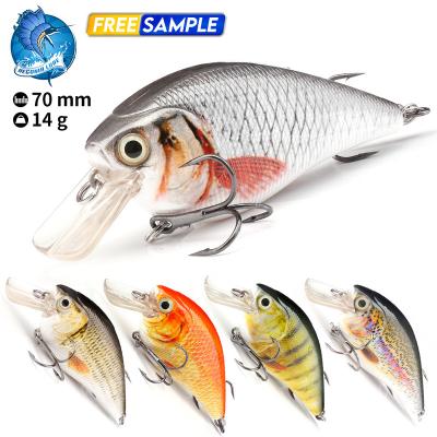 China Crankbait 14g wholesale ABS plastic 7cm mini hard floating topwater wobblers minnow crankbaits for sale