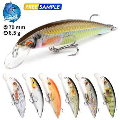 China Wholesale Action 70mm Vivid Action Minnow Pike Crankbait Carp Bait Freshwater Swimming Floating Jerk Baits Minnow Lure for sale