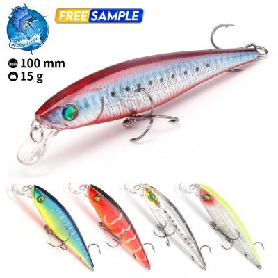 China Vivid Fish Swimming Action Hot Selling Cast Minnow Lures Allblue Fishing Lures Hard Lip Bait Minnow Swimbait Lure for sale