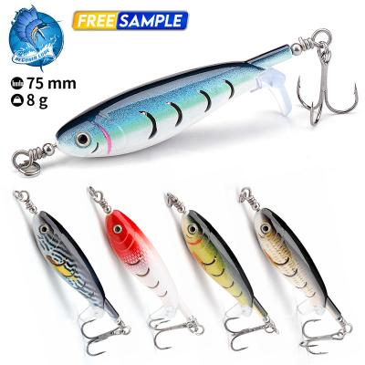 China Vivid Fish Swimming Action 8g 75mm Bass Fishing Swim Bait Perch Lure Top Snap Big Lie Water Lures Fishing Tackle Wholesalers for sale