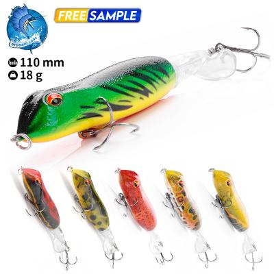 China Custom Plastic Vivid Fish Action Frog Water Fishing Swimming Top Lures For Bass Trout Swimbait Fish Bait Pencil Hard Snap Lure for sale