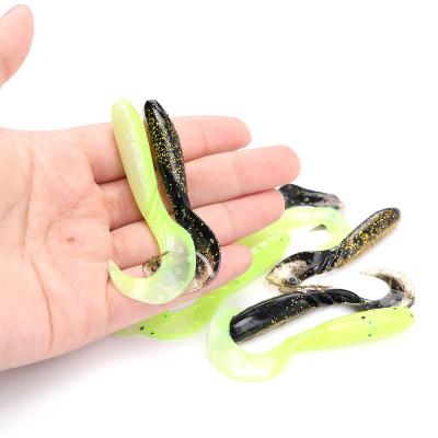 China Vivid Fish Action Soft T-tail Worm Swimming Fishing Lures 5Pcs/Bag 2.35g 70mm Lures Silicone Soft Plastic Fishing Lure for sale