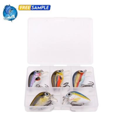 China ABS Plastic 3cm Wobbler 1.5g Deep Diving Crankbait Floating Fishing Lures Hard Bait With VMC Hooks Fishing Tackle Artificial Lure for sale