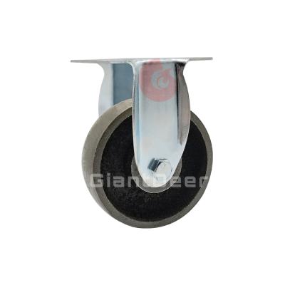 China Factory Price Cheap Rigid 3 Inch 4 Inch 5 Inch Cast Iron Medium Duty Rigid Casters Wheel for sale