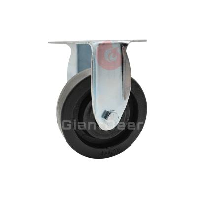 China China Manufacturer 75mm 100mm 125mm Medium Duty Rigid Fixed Casters High Temperature Nylon Wheels for sale