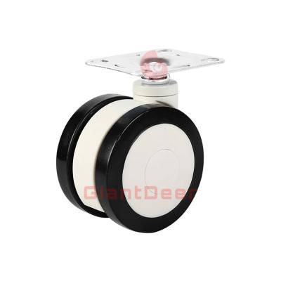 China Professional PIVOT Supplier Swivel 3 Inch White PU Medical Twin Caster for sale