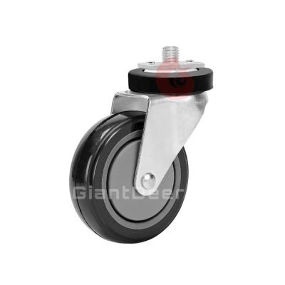 China Rigid Professional Supplier 4 Inch 5 Inch Threaded Rod PU Elevator Caster Wheels Replacement for sale