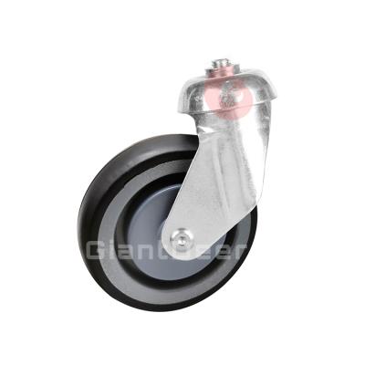 China Custom High Quality Swivel 100 Mm 125 Mm Shopping Cart Tpr Wheel Caster for sale