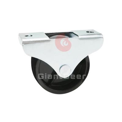 China Wholesale High Quality Rigid 15mm 25mm 30mm 40mm PP Rail Caster Black 50mm Wheel for sale