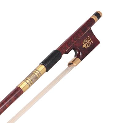 China Snakewood Fiddle Picked Violin Bow with Grade Horse Hair for sale