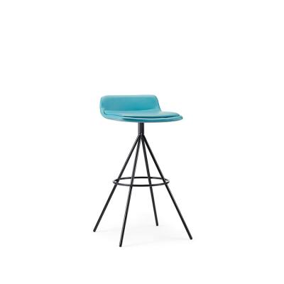 China Hot Selling Modern Good Quality PVC Steel Leg Modern Chairs Leather Metal Barstool for sale