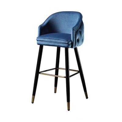 China Guarantee Modern Creative Wooden Metal Quality Design Modern Barstool Chair With Back for sale