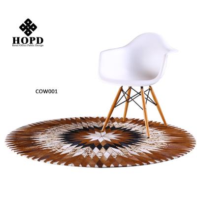 China Plain Wholesale 100% Natural Cowhide Blanket With Round Shape for sale