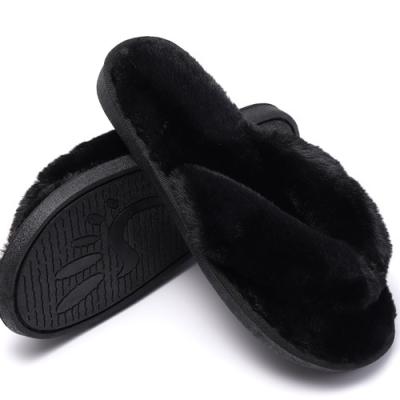 China 2021 fashion trend fuzzy soft fluffy home indoor women's fur slippers free shipping flip flop dropshipping for sale